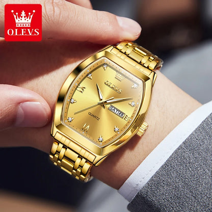 OLEVS-Montre-bracelet à quartz étanche pour homme