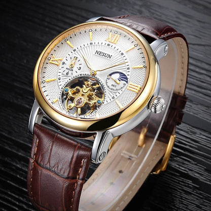 Montre mécanique automatique Tourbillon pour homme, marque de luxe originale