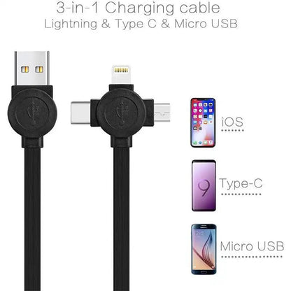 Câble micro USB de type C rétractable avec support de téléphone