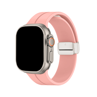 Simple Silicone Magnetic Folding Band For Apple Watch