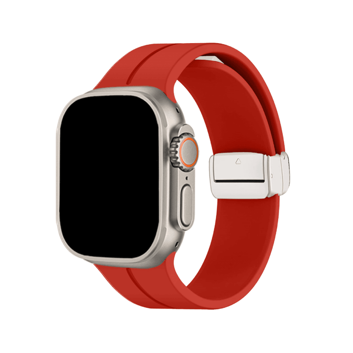 Simple Silicone Magnetic Folding Band For Apple Watch