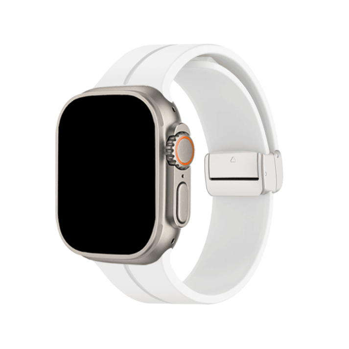 Simple Silicone Magnetic Folding Band For Apple Watch