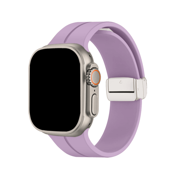 Simple Silicone Magnetic Folding Band For Apple Watch