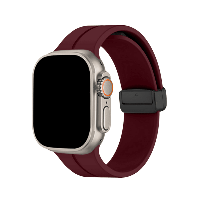 Simple Silicone Magnetic Folding Band For Apple Watch