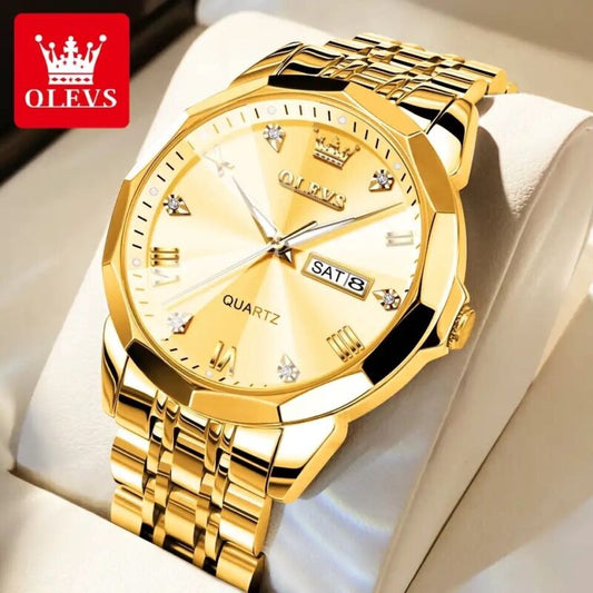 OLEVS – montre-bracelet minimaliste en diamant pour hommes et femmes.