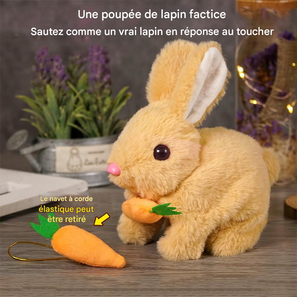 Lapin jouet électronique réaliste pour enfants