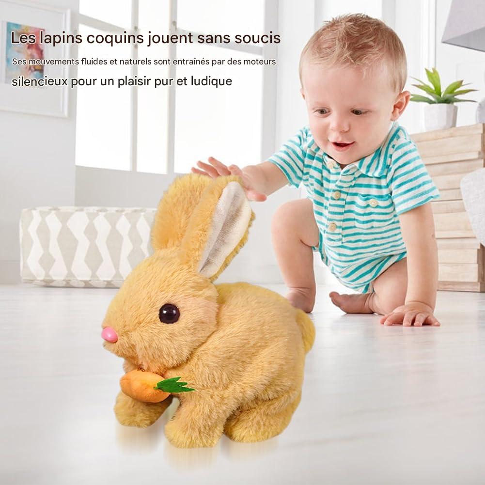 Lapin jouet électronique réaliste pour enfants