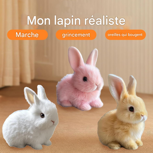 Lapin jouet électronique réaliste pour enfants