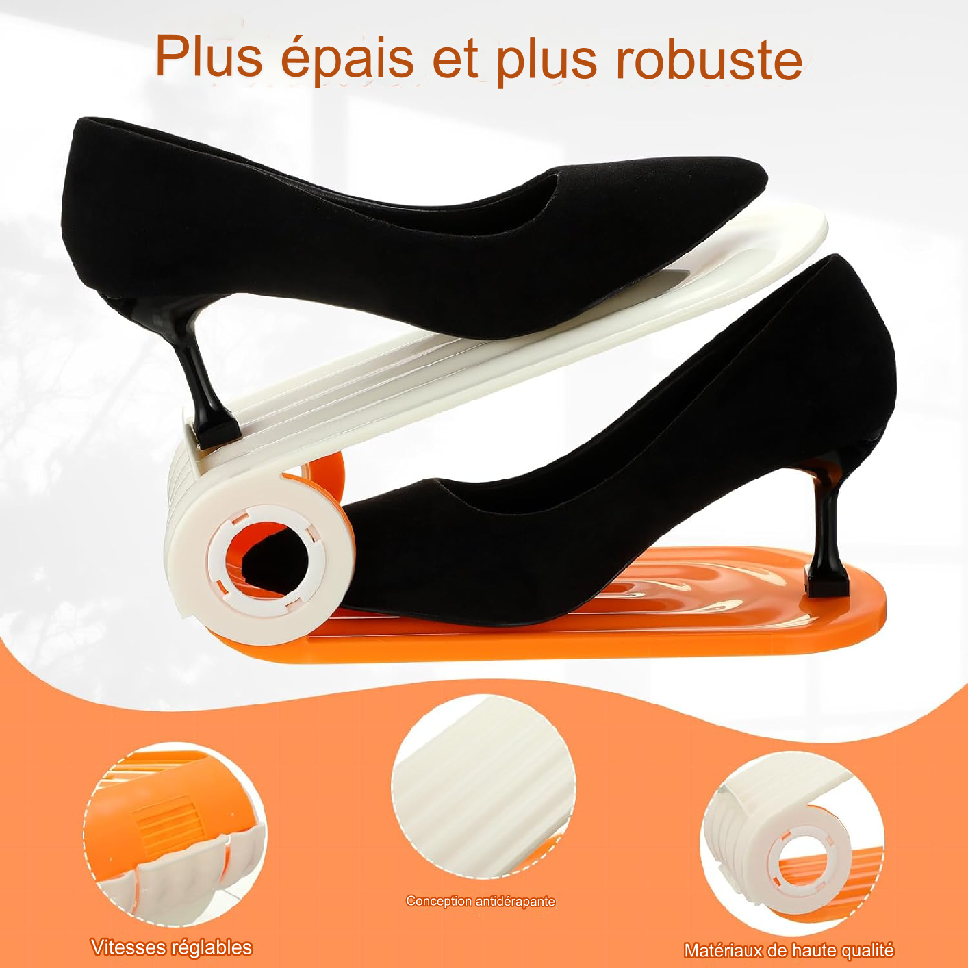 Étagère de rangement pour chaussures en plastique